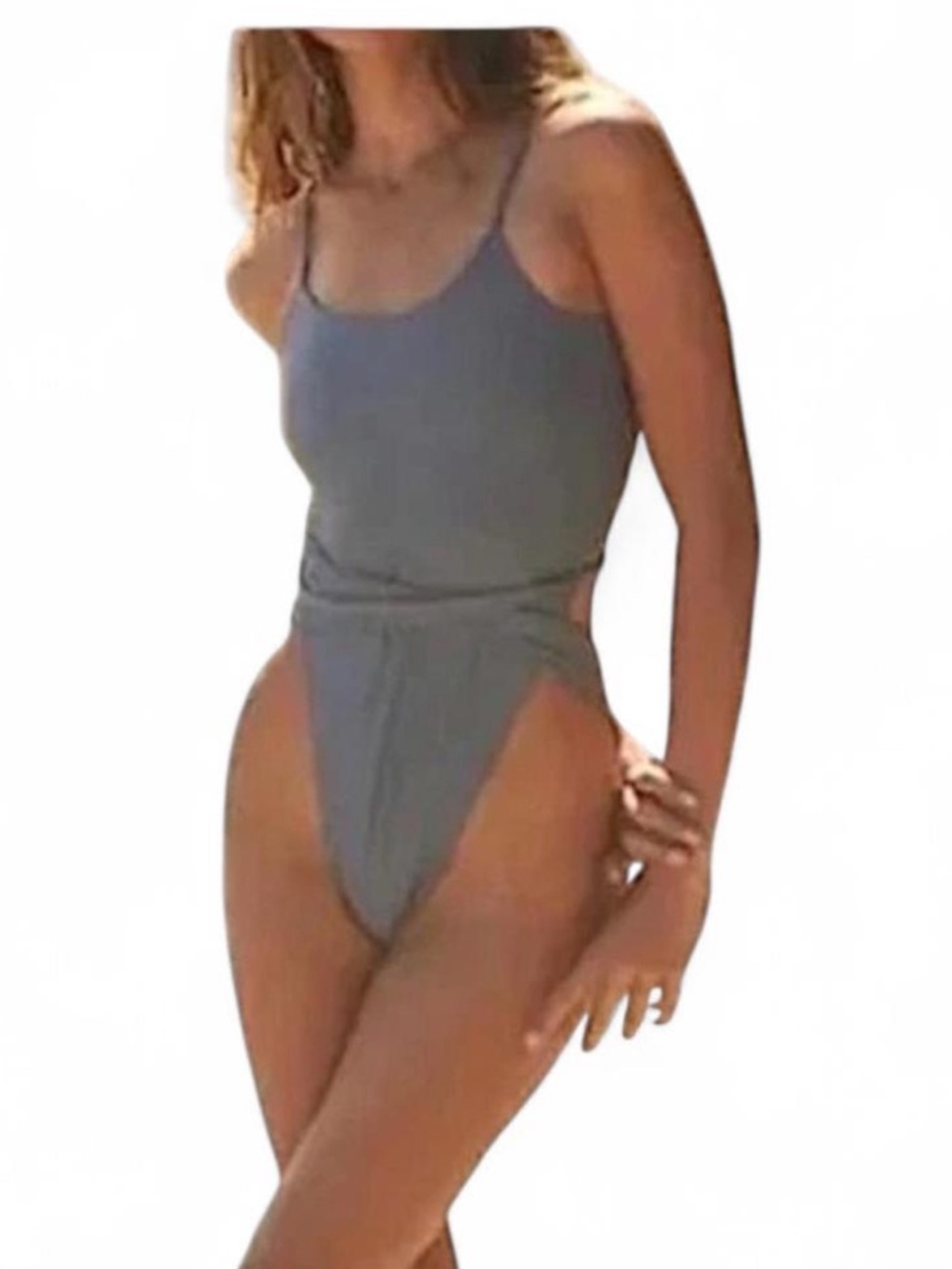 Free People x Mare Perpetua The Essential One Piece Swimsuit grey